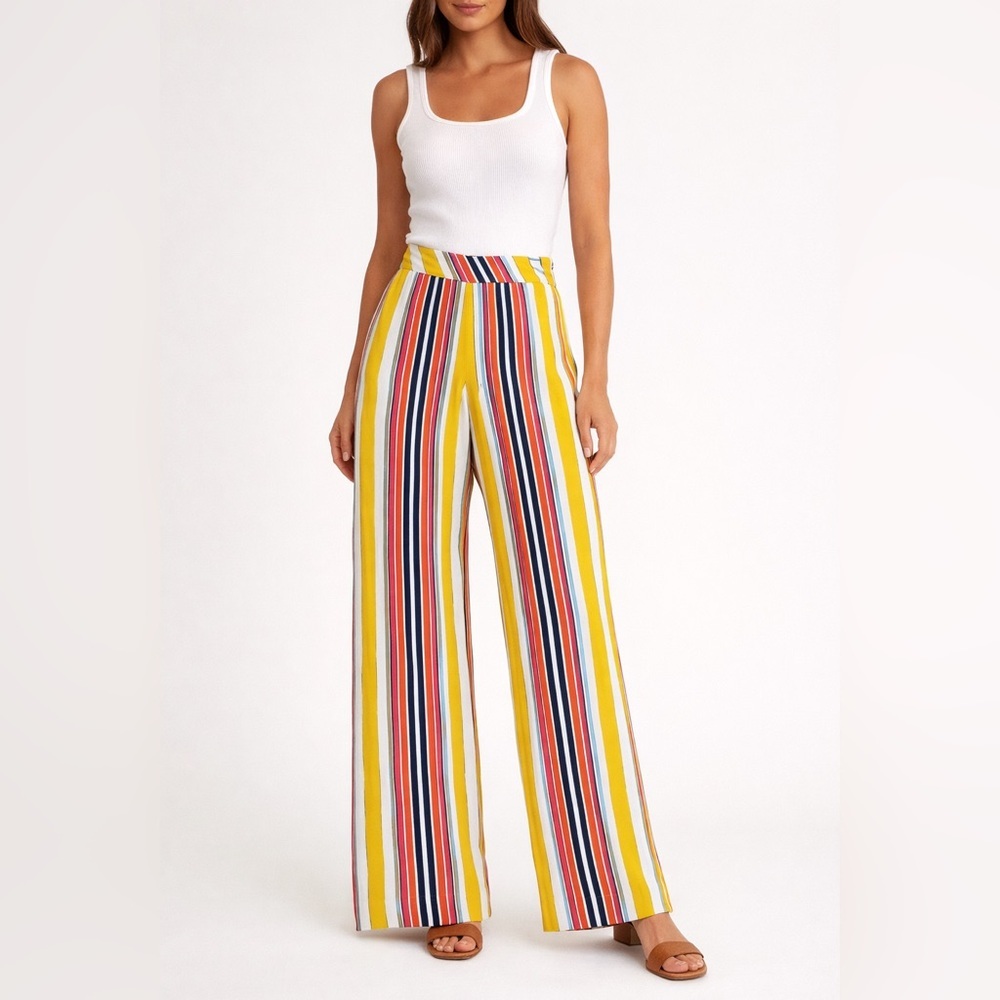 Trina Turk Long Weekend Pants Wide Leg, Multi-color